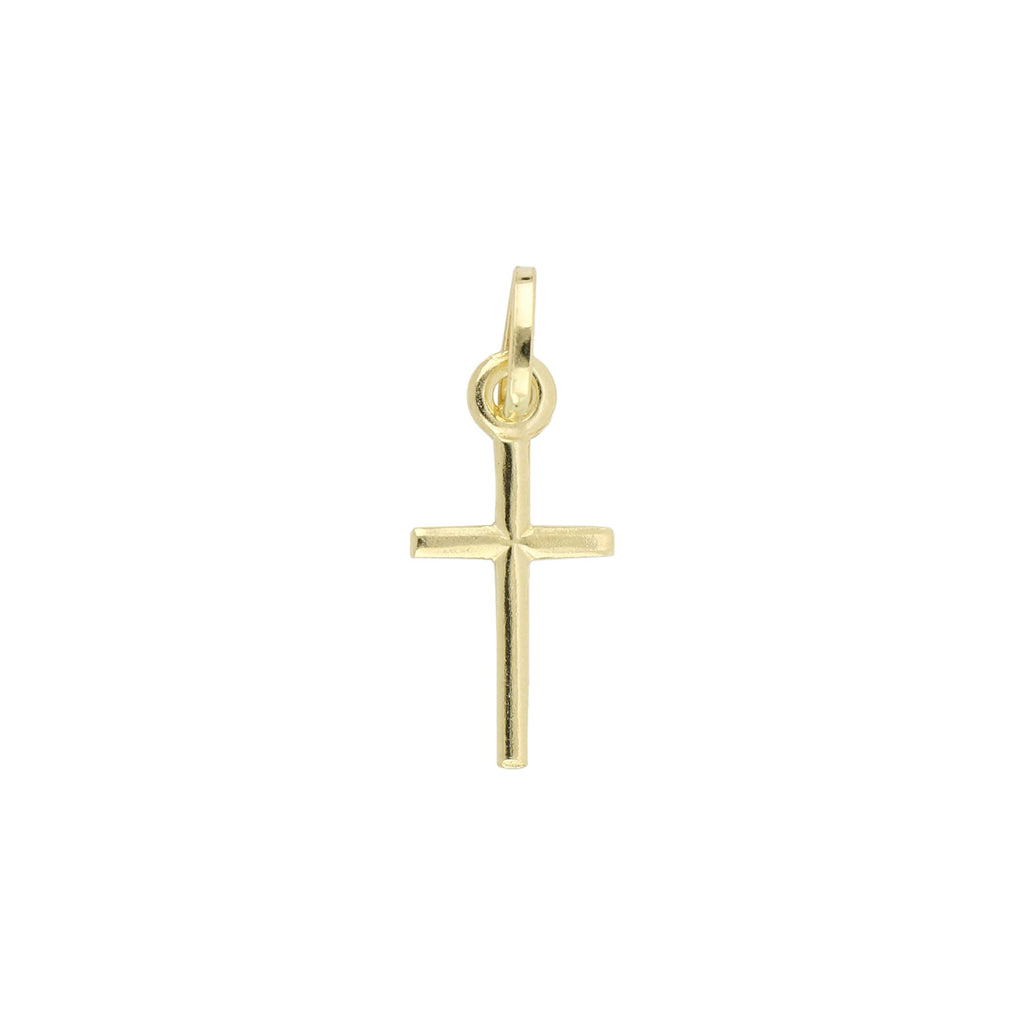 Colgante cruz maciza en oro amarillo 18k – 1x1,5 cm