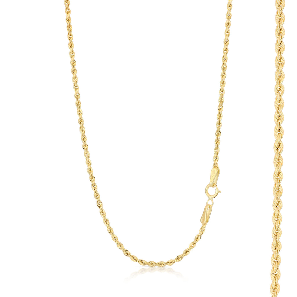 Collar cordón hueco en oro amarillo 18k – 45 cm
