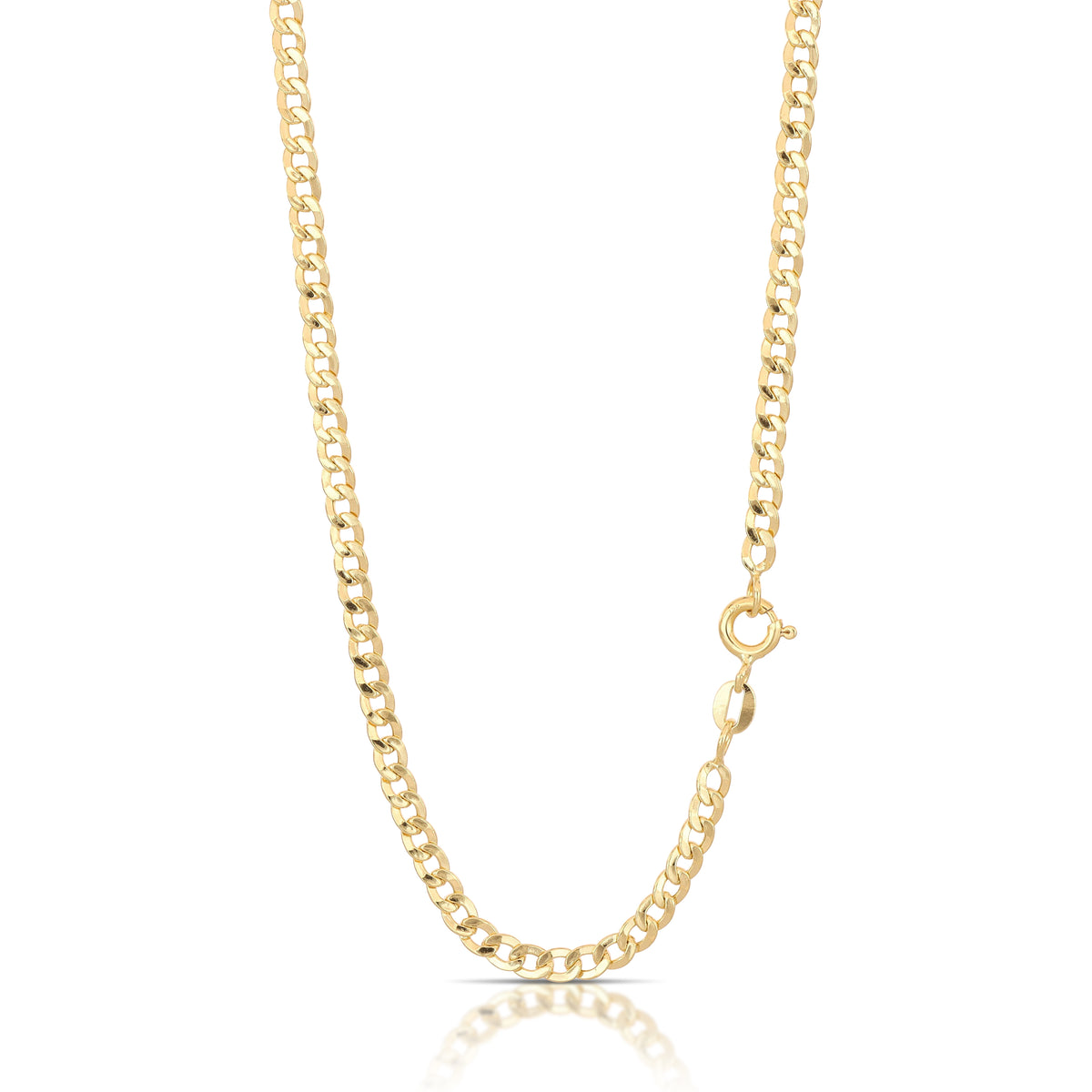 Catena grumetta piatta vuota oro giallo 18kt 3,5mm