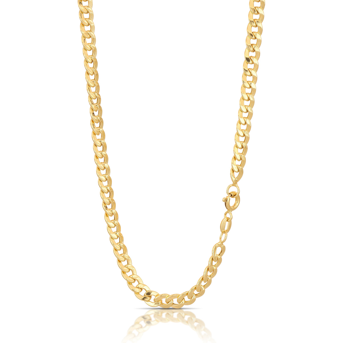 Catena grumetta piatta vuota oro giallo 18kt 4,5mm