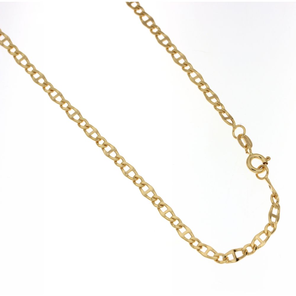 Catena maglia marina vuota oro giallo 18kt 3,5mm 60cm