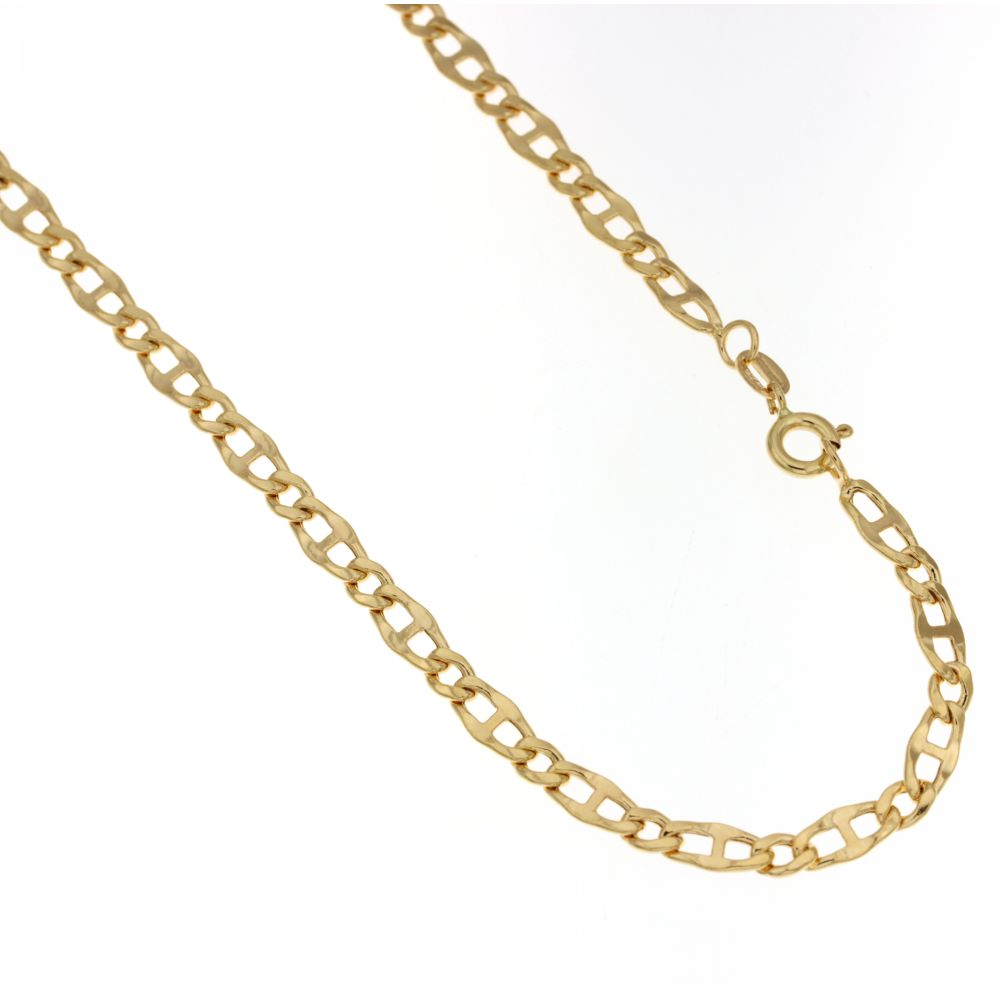 Catena maglia marina vuota oro giallo 18kt 4mm