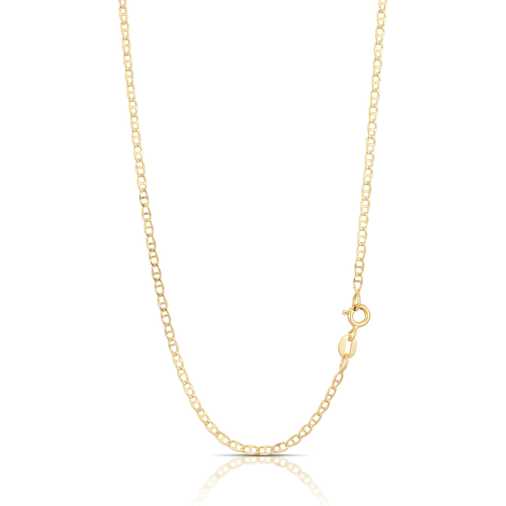 Catena traversino vuota oro giallo 18kt 2mm