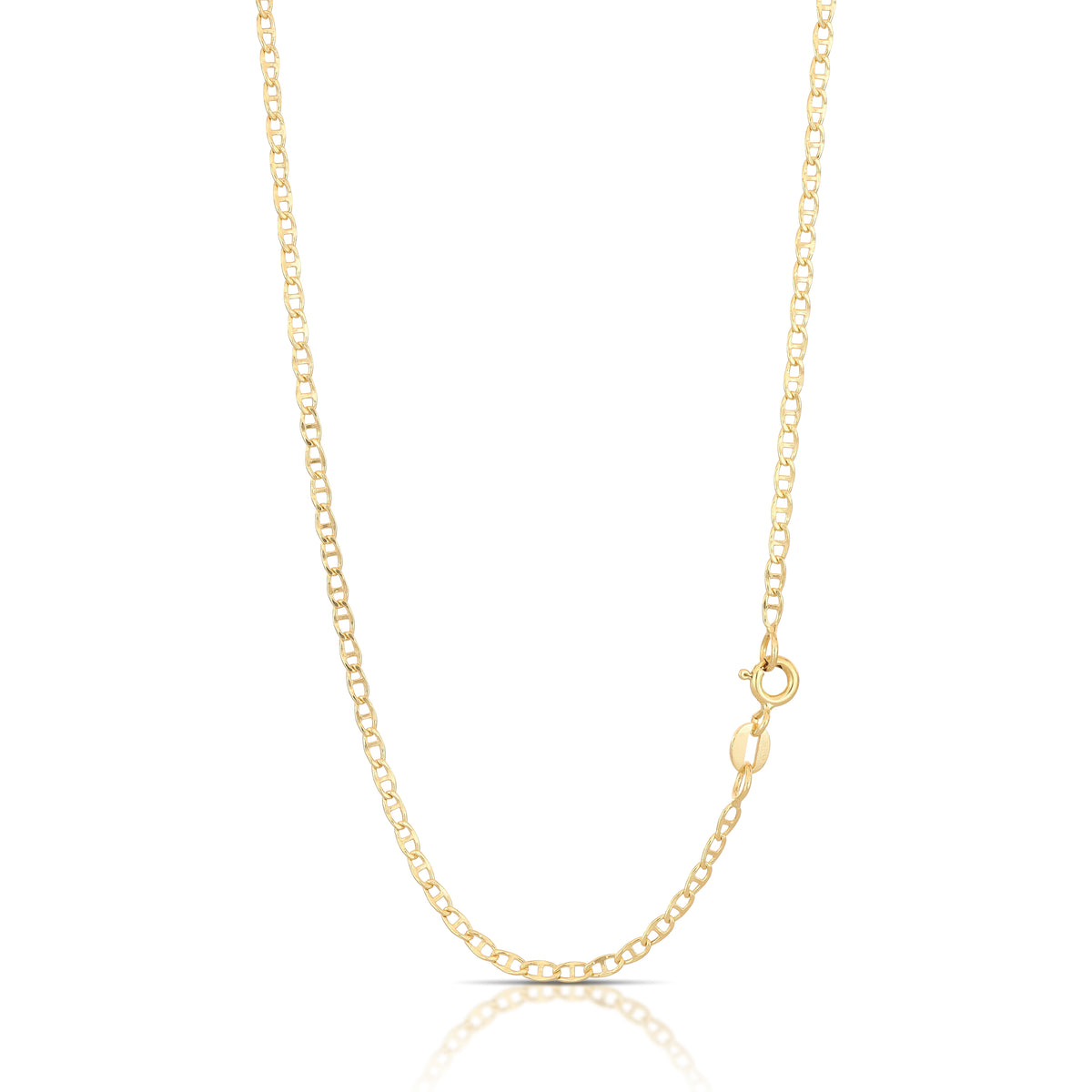 Catena traversino vuota oro giallo 18kt 2mm
