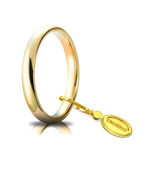 Fede comoda 30AFC1 Ø 3mm in oro giallo 18kt
