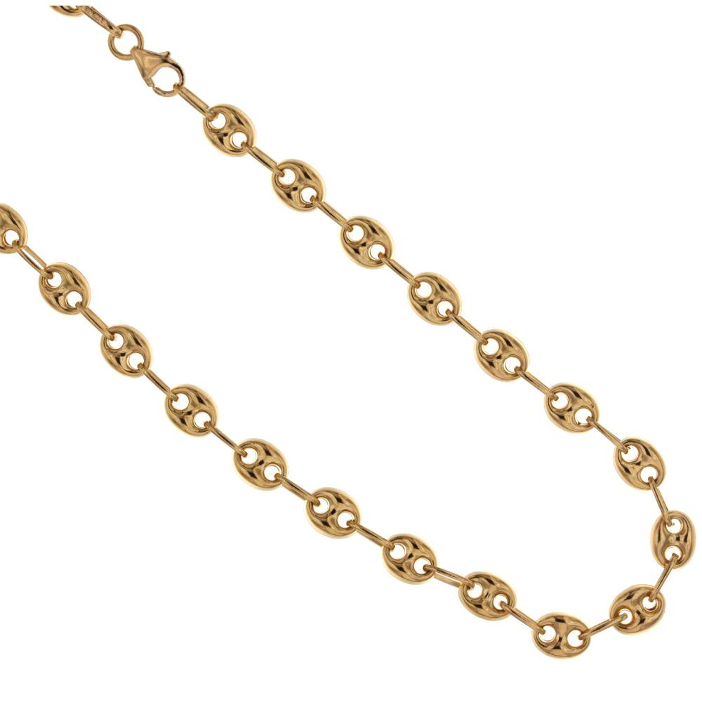 Catena maglia marina vuota oro giallo 18kt 5mm