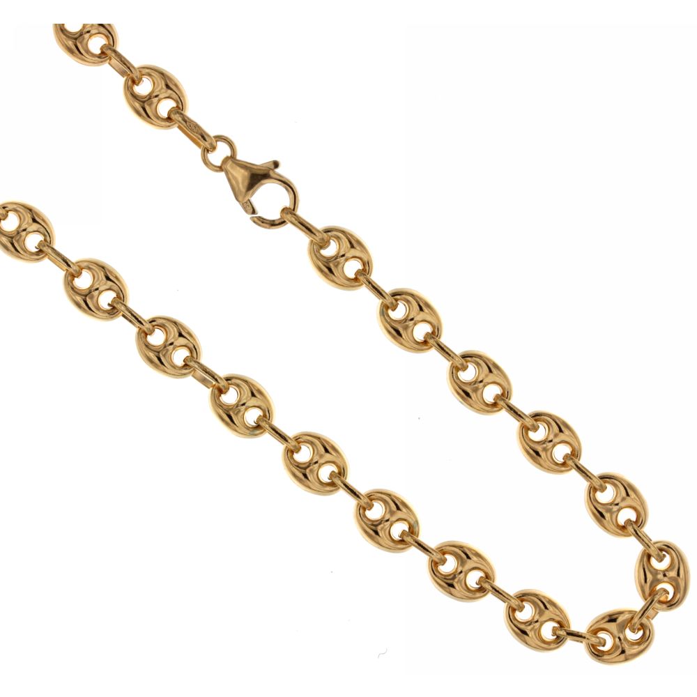 Catena maglia marina vuota oro giallo 18kt 6mm 60cm