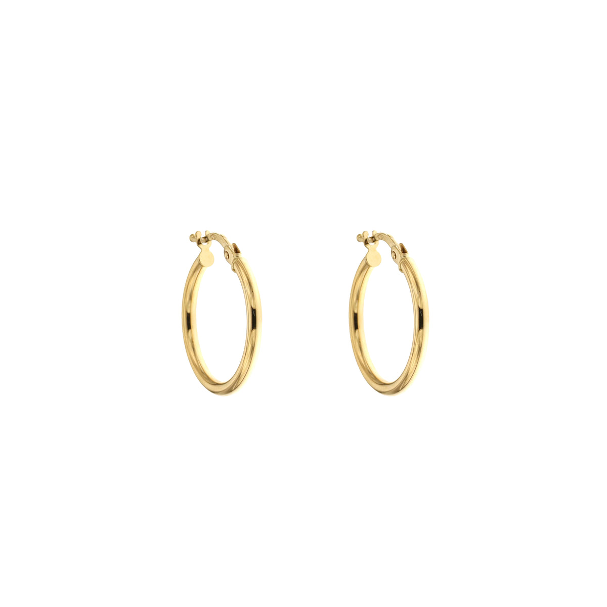 Orecchini a cerchio canna tonda 2mm oro giallo 18kt Ø 1,5cm