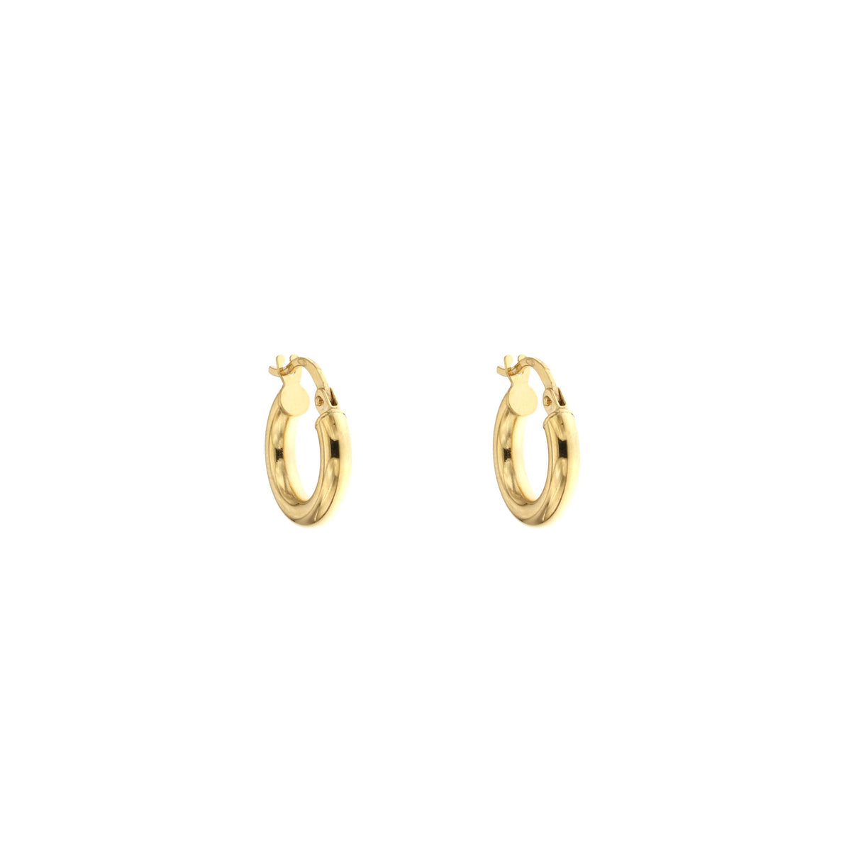 Orecchini a cerchio canna tonda 3mm oro giallo 18kt Ø 0,8cm