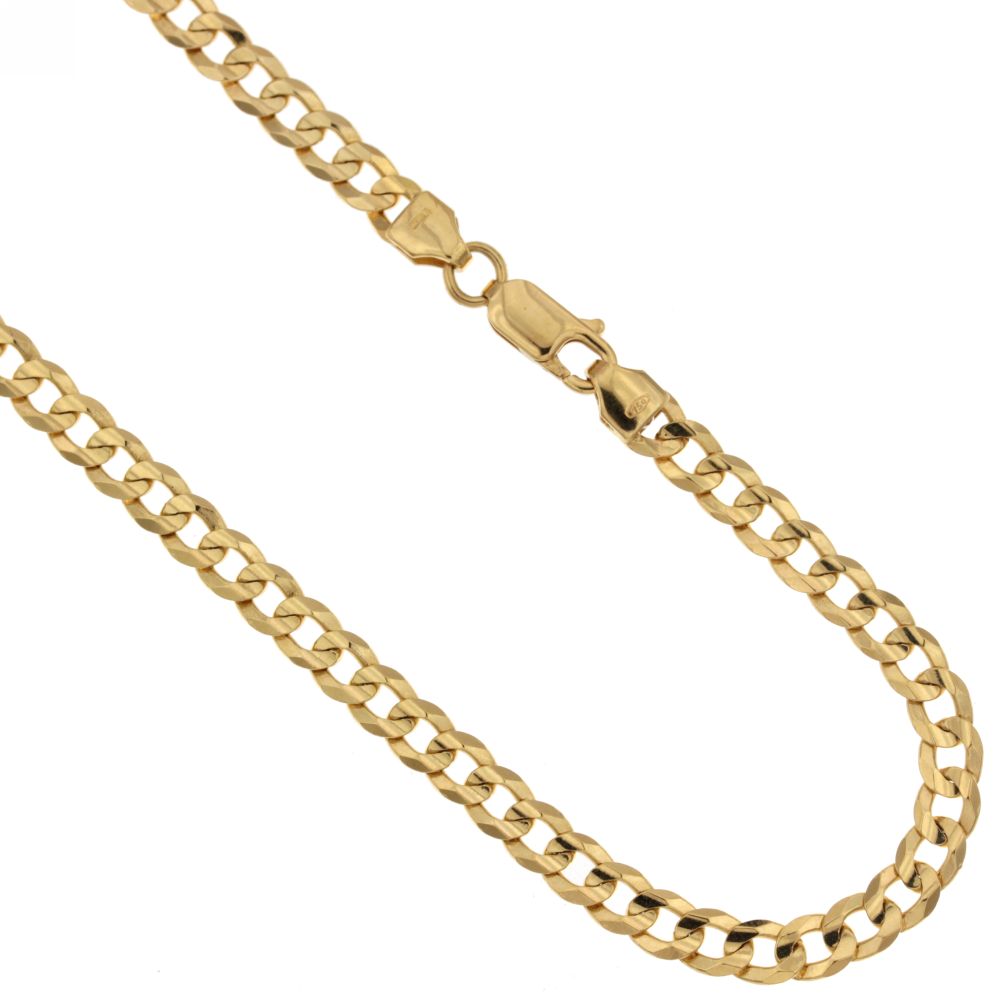 Catena grumetta piena oro giallo 18kt 5mm