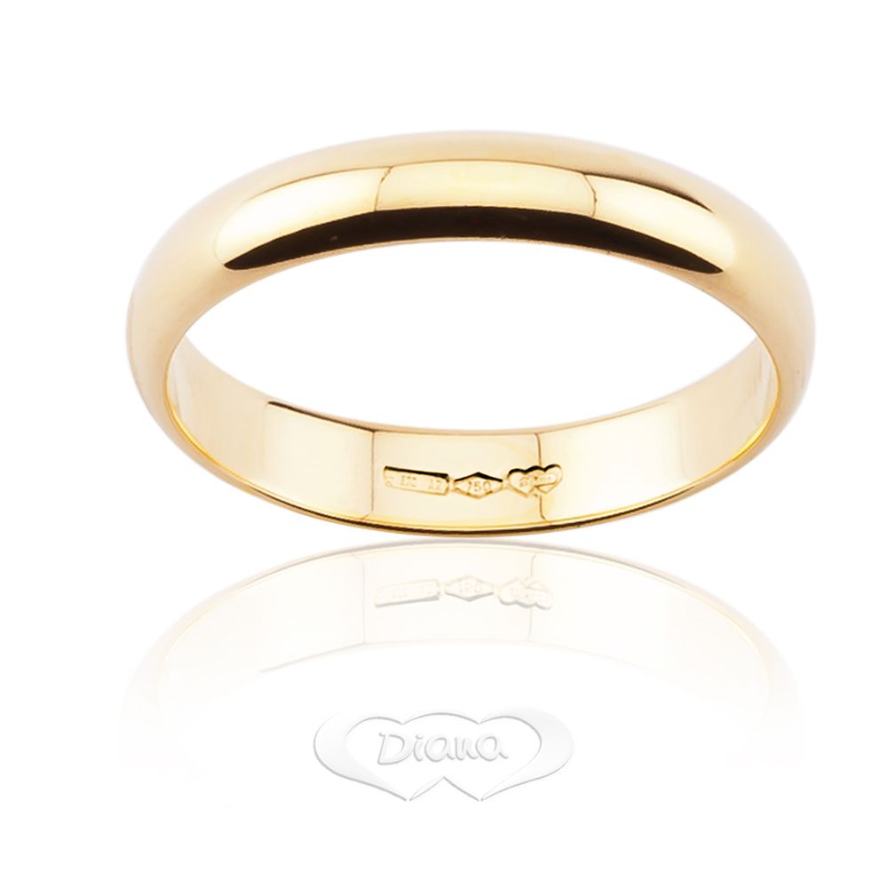 Fede classica F4L Ø 3,9mm in oro giallo 18kt