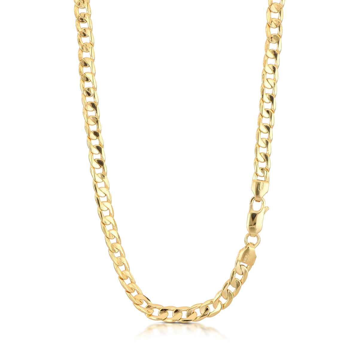 Catena grumetta piatta vuota oro giallo 18kt 5mm