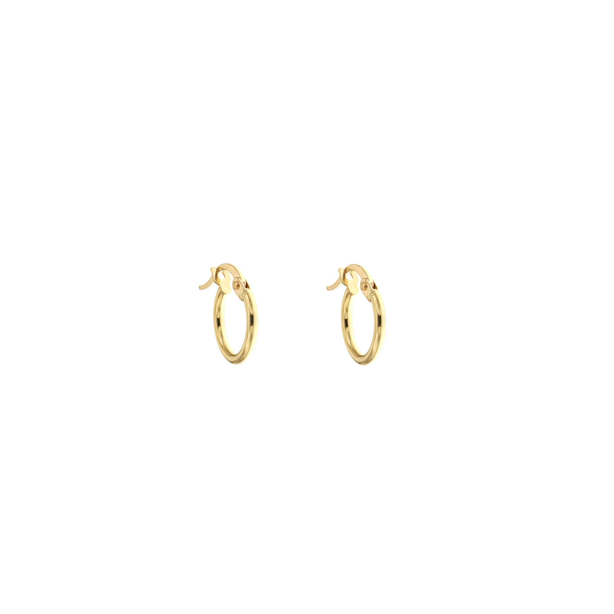 Orecchini a cerchio canna tonda 1,5mm oro giallo 18kt Ø 0,8cm