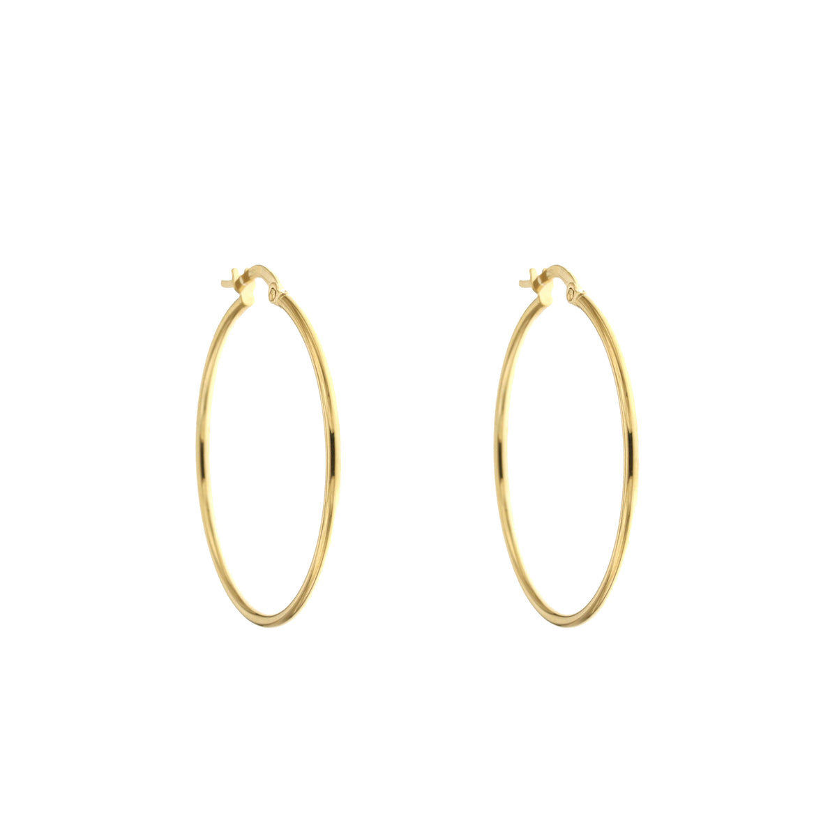 Orecchini a cerchio canna tonda 1,5mm oro giallo 18kt Ø 3cm