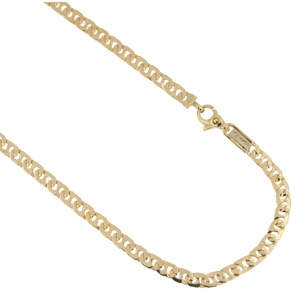 Catena traversino piena oro giallo 18kt 4mm 60cm