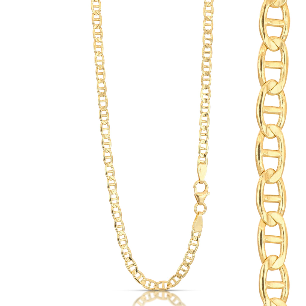Catena traversino vuota oro giallo 18kt 3,4mm