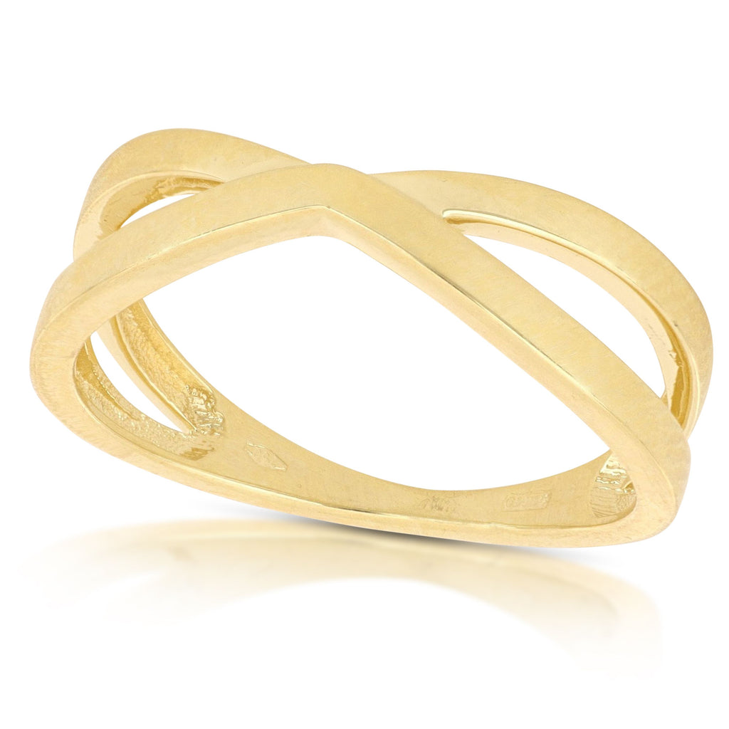 Anello intrecciato oro 18kt giallo