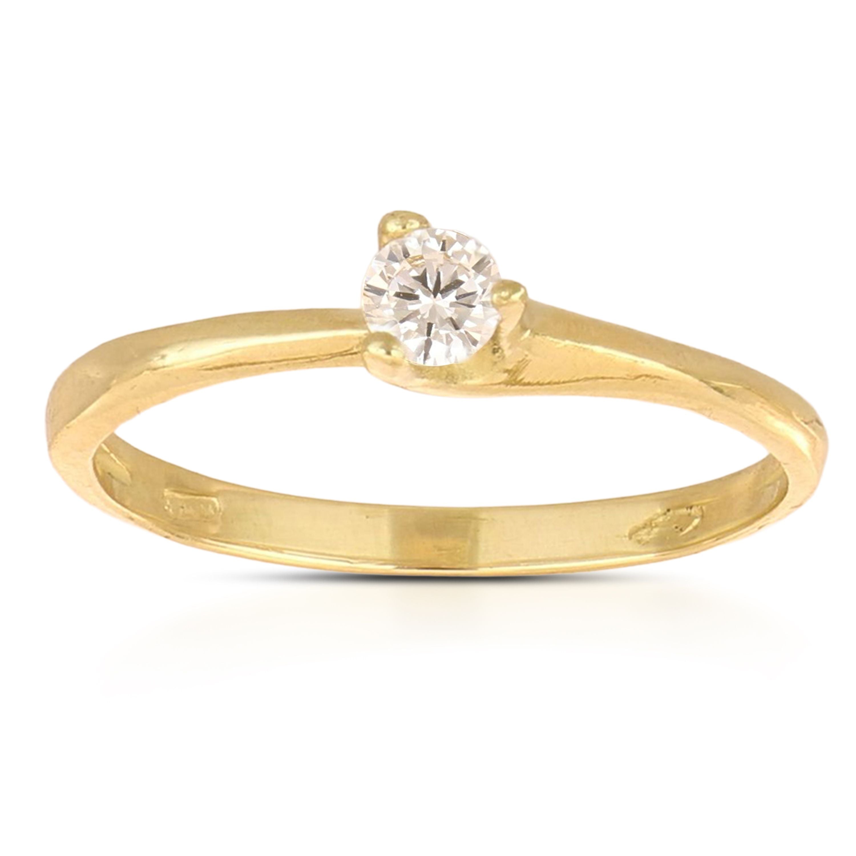 Anello solitario oro giallo