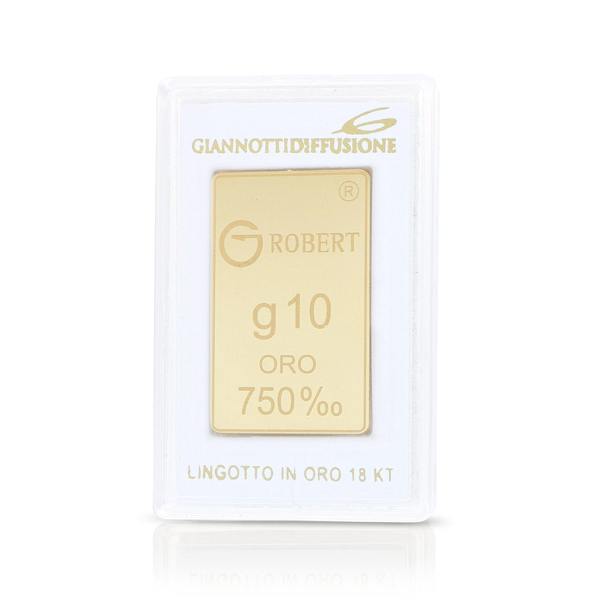 Lingottino oro giallo 18kt 10g