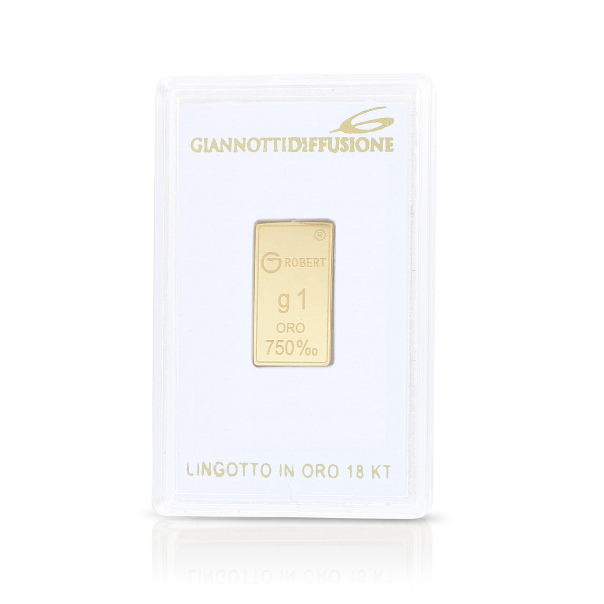 Lingottino oro giallo 18kt 1g