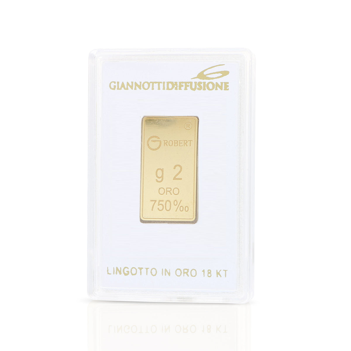 Lingottino oro giallo 18kt 2g