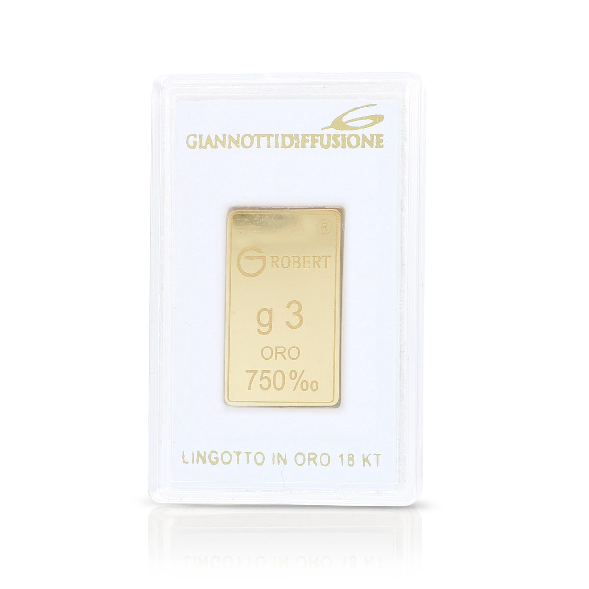 Lingottino oro giallo 18kt 3g