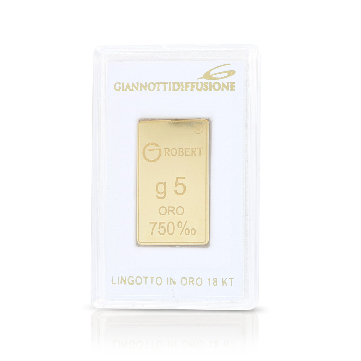 Lingottino oro giallo 18kt 5g