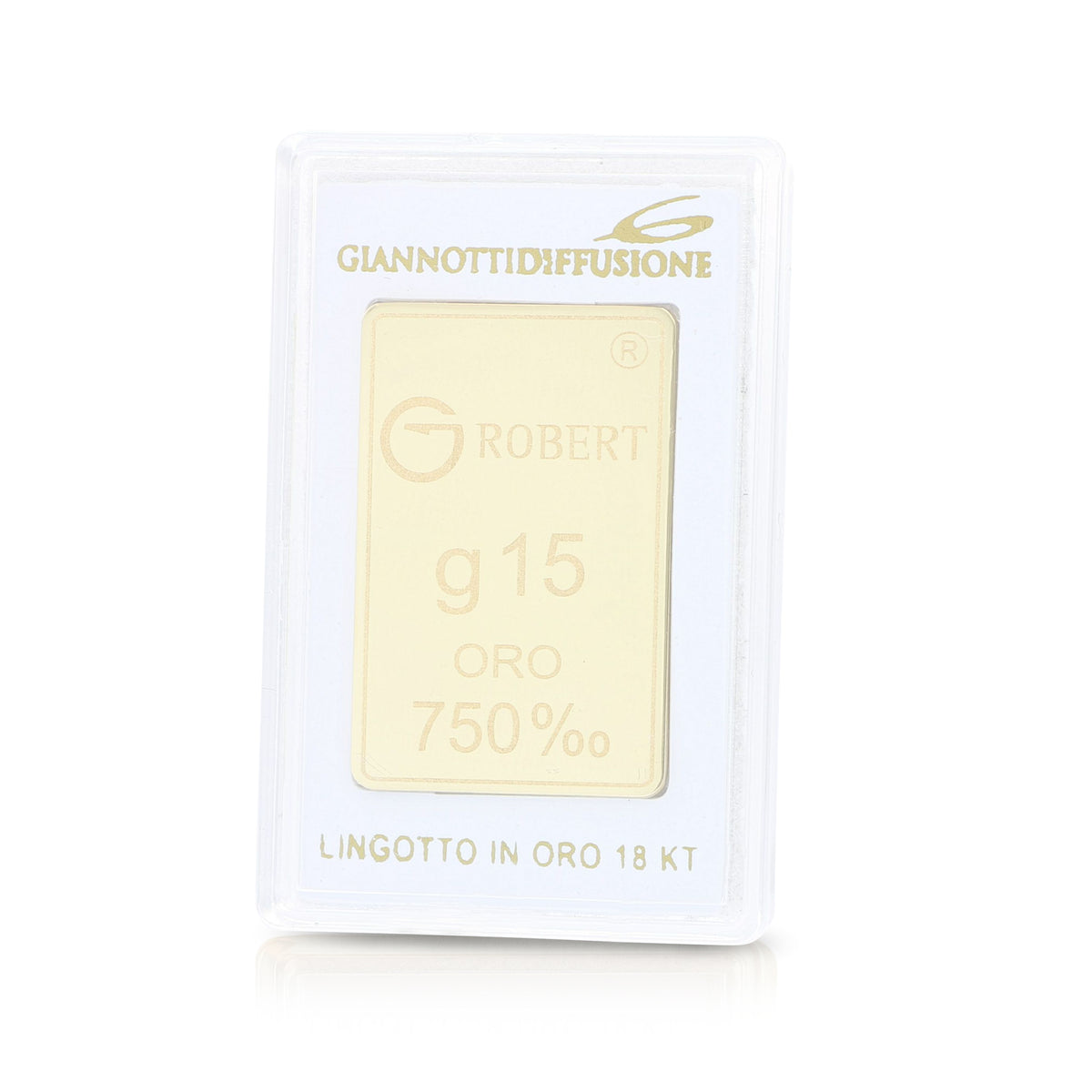 Lingottino oro giallo 18kt 15g