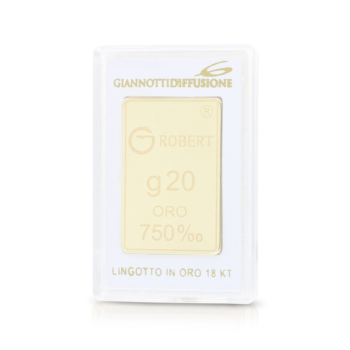 Lingottino oro giallo 18kt 20g
