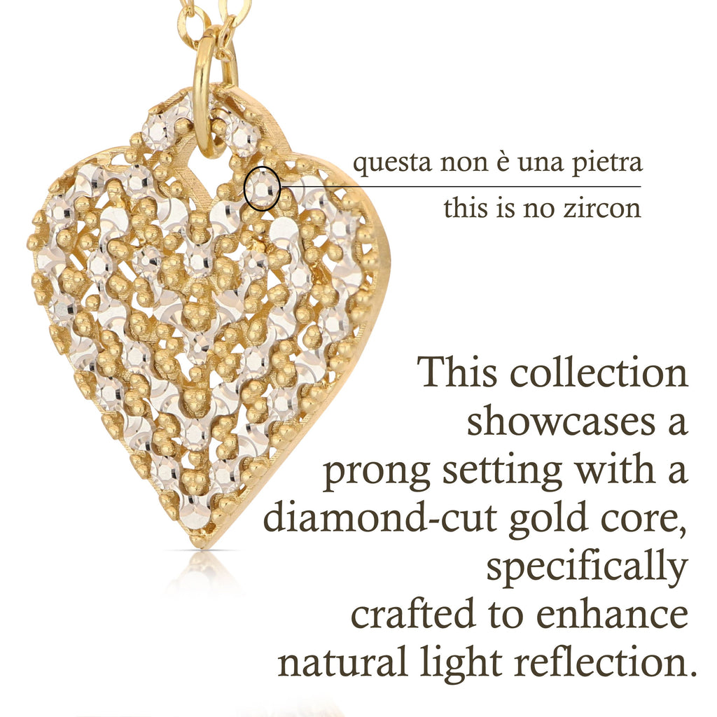 Girocollo cuore diamantato griffe Pure Brilliance 45cm