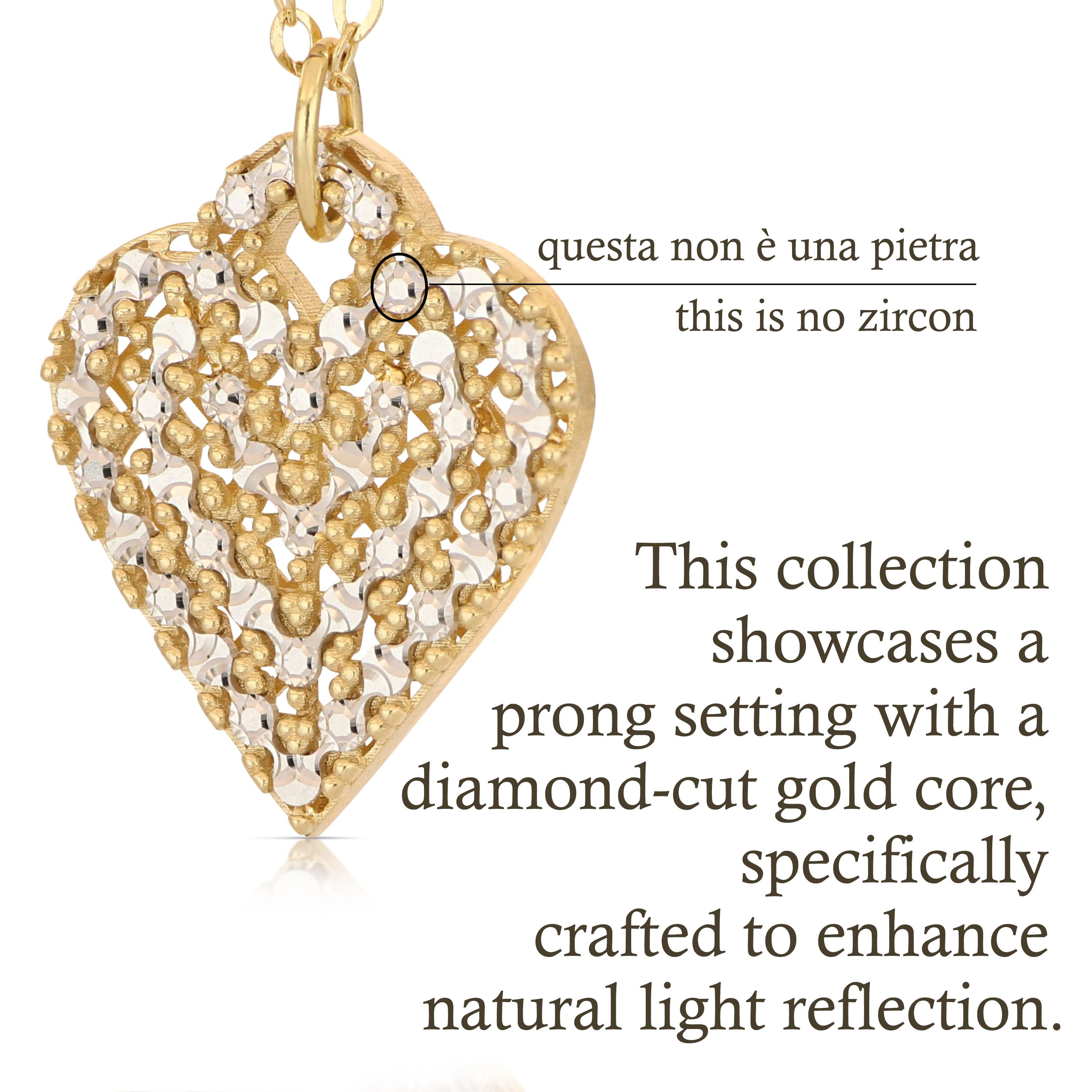 Girocollo cuore diamantato griffe Pure Brilliance 45cm