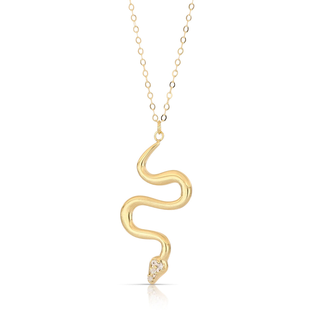 Girocollo serpente oro giallo bianco 18kt diamantato Pure Brilliance 45cm