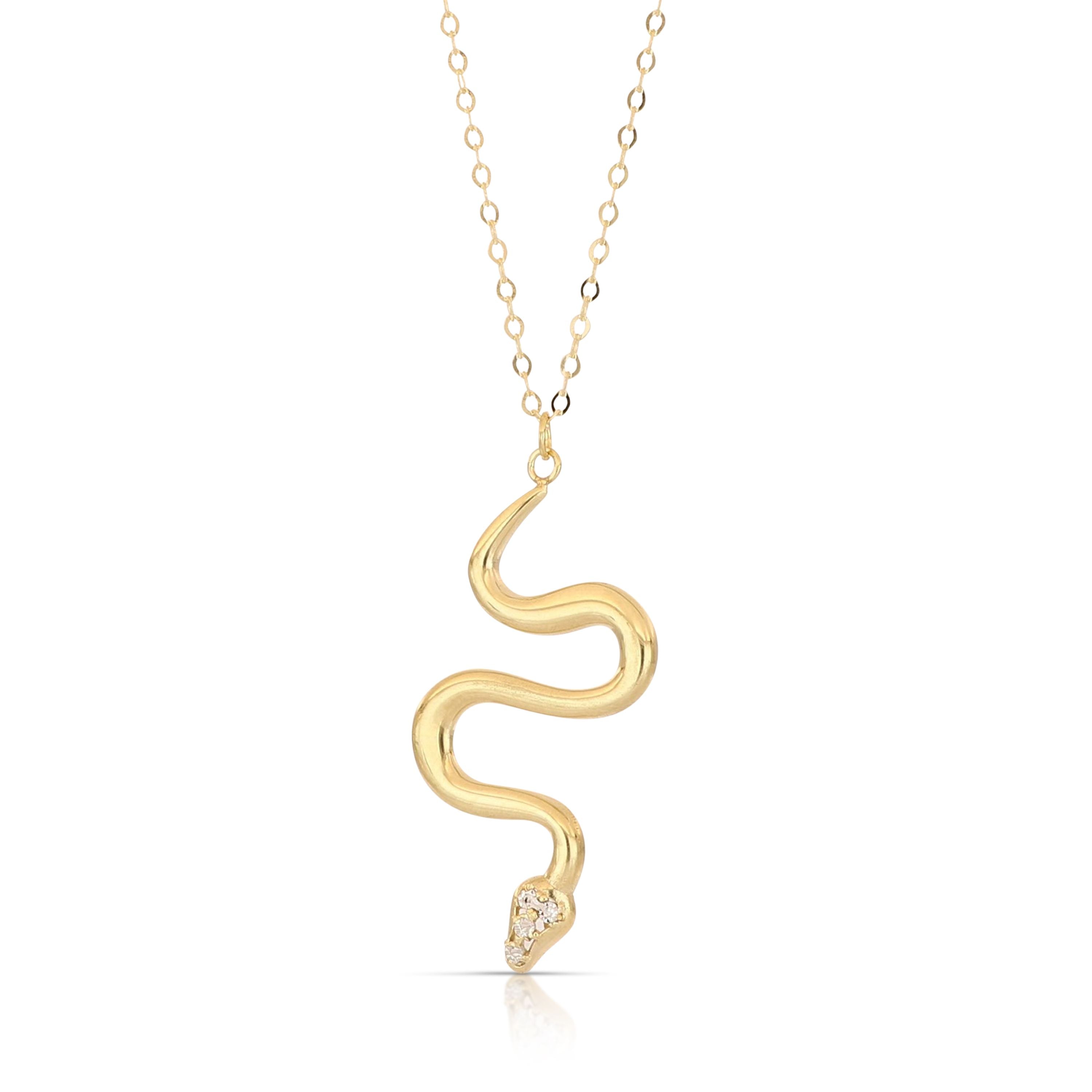Girocollo serpente oro giallo bianco 18kt diamantato Pure Brilliance 45cm