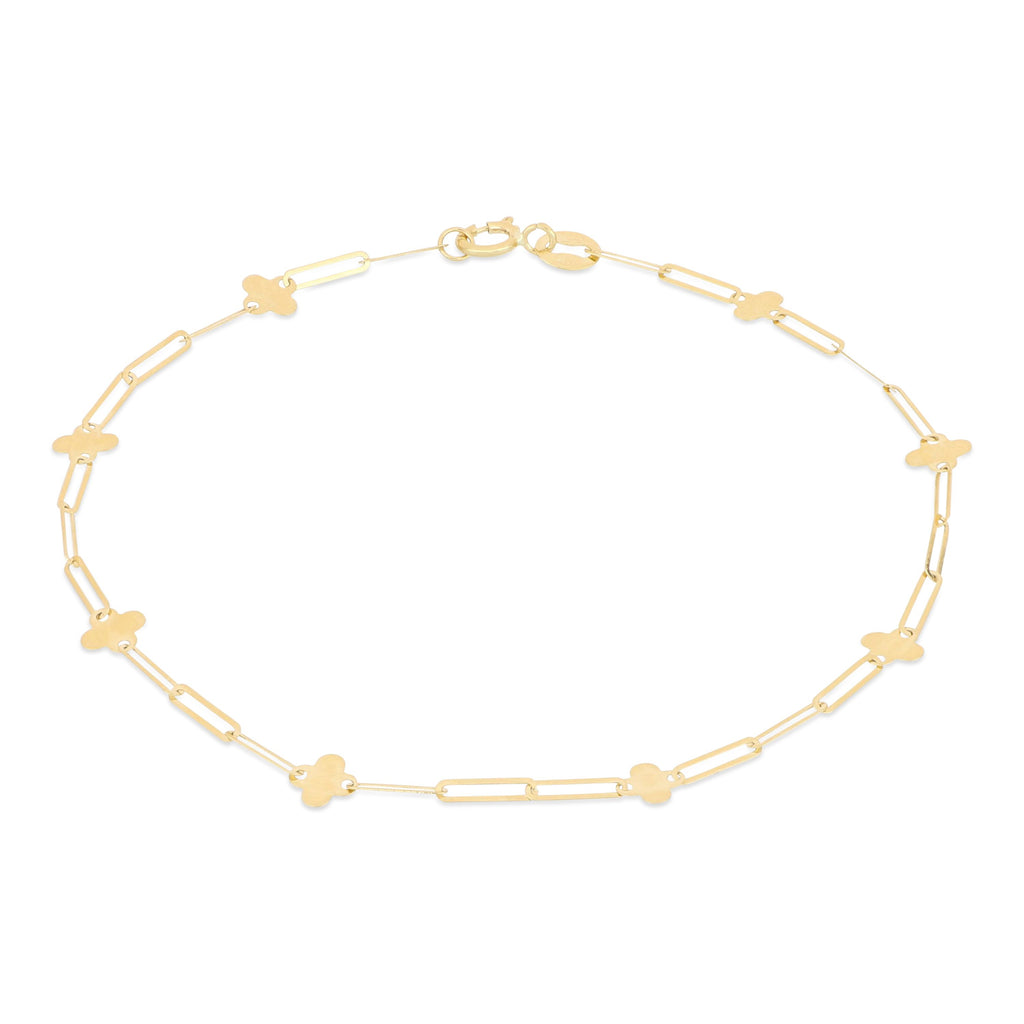 Bracciale forzatina quadrifogli Ø 5mm 18cm