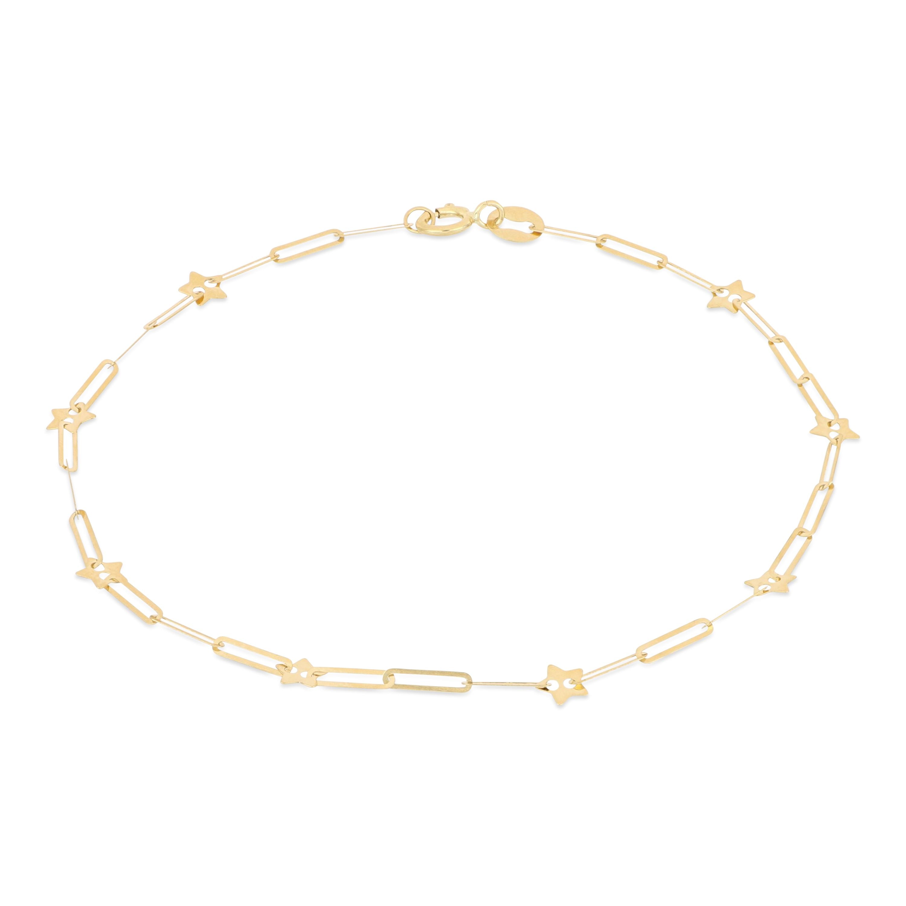 Bracciale forzatina stelle Ø 4mm 18cm
