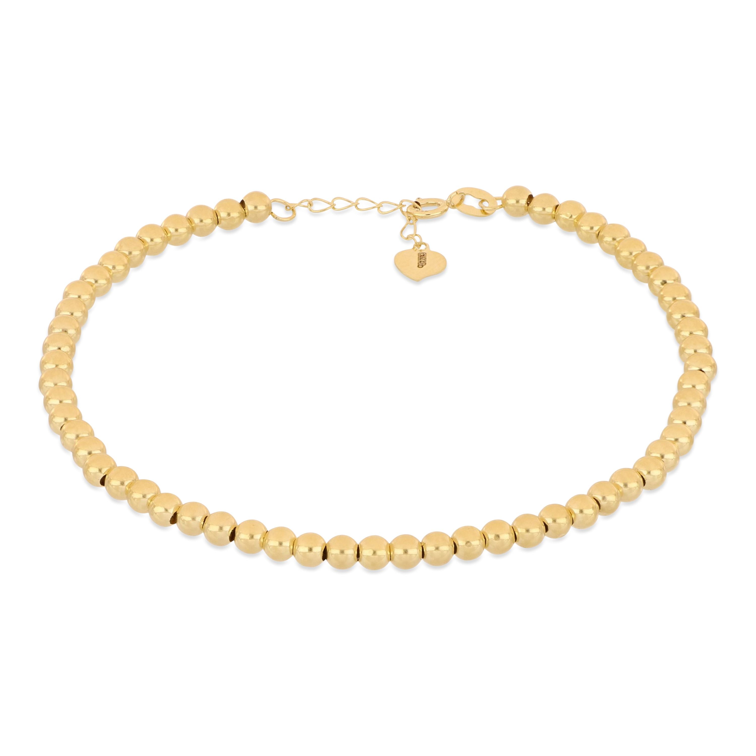 Bracciale sfere lisce Ø 3mm 18cm