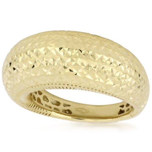 Anello 3D fascia larga oro giallo 18kt