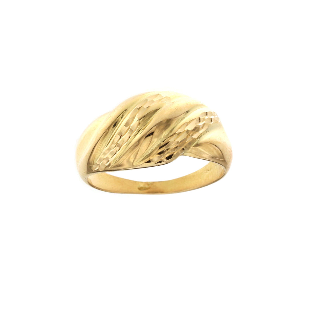 Anello lucido e martellato