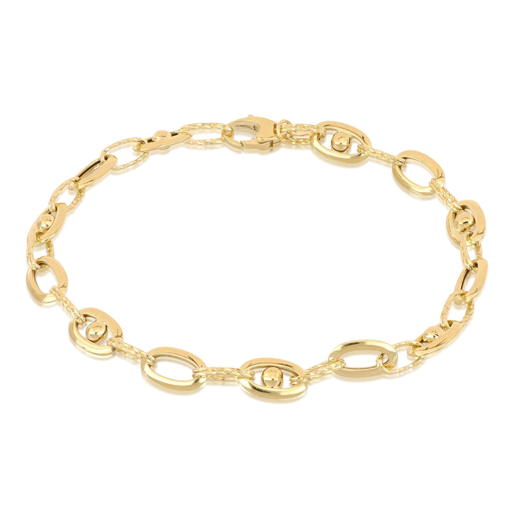 Bracciale a catena con sfere 6mm 19cm