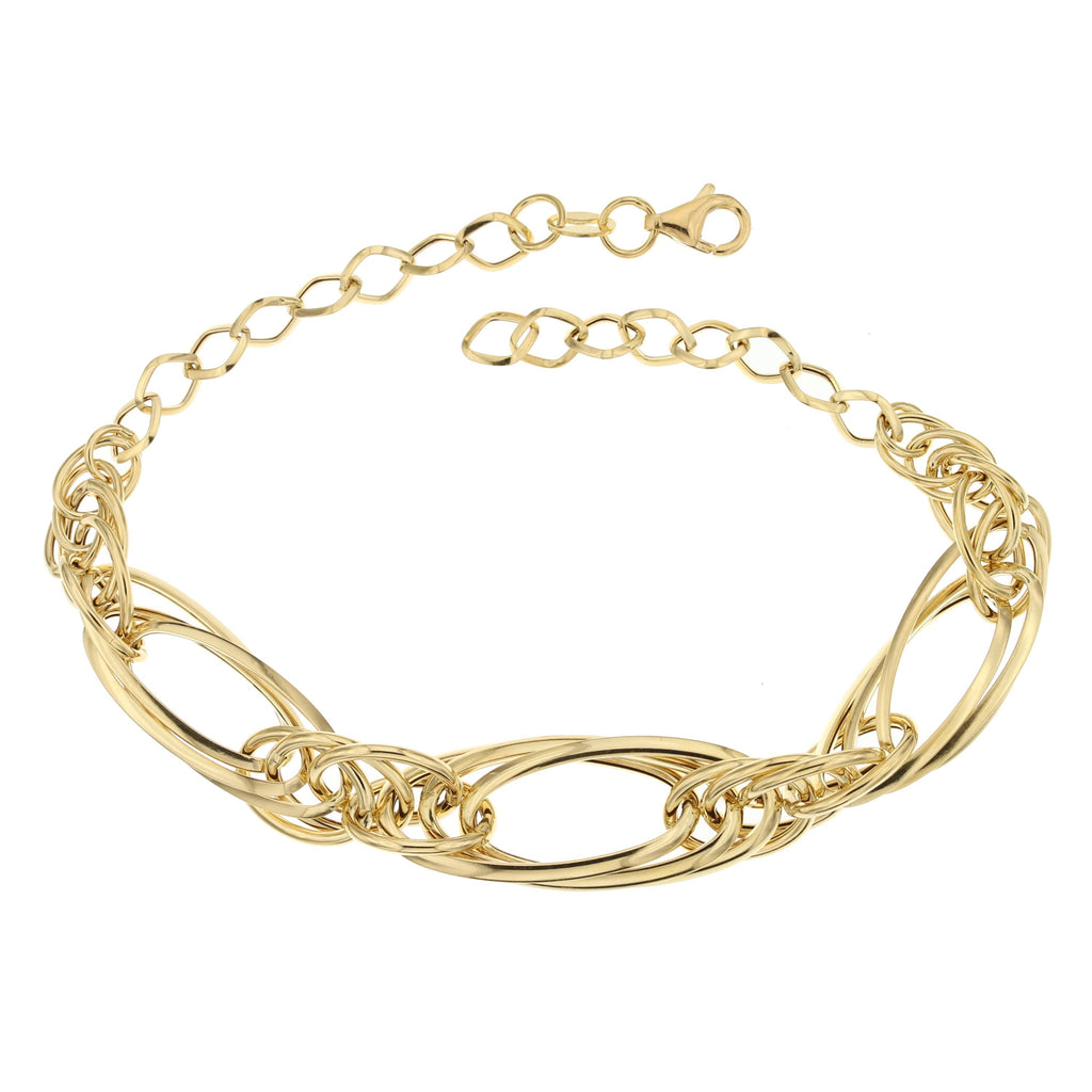 Bracciale catena vuota scalare 11mm 20cm