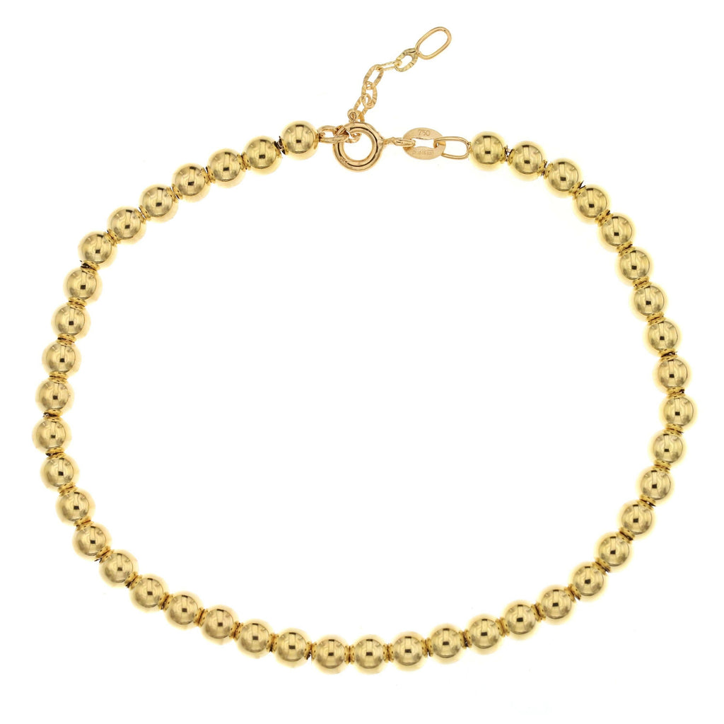 Bracciale palline lucide 4mm 18-20cm