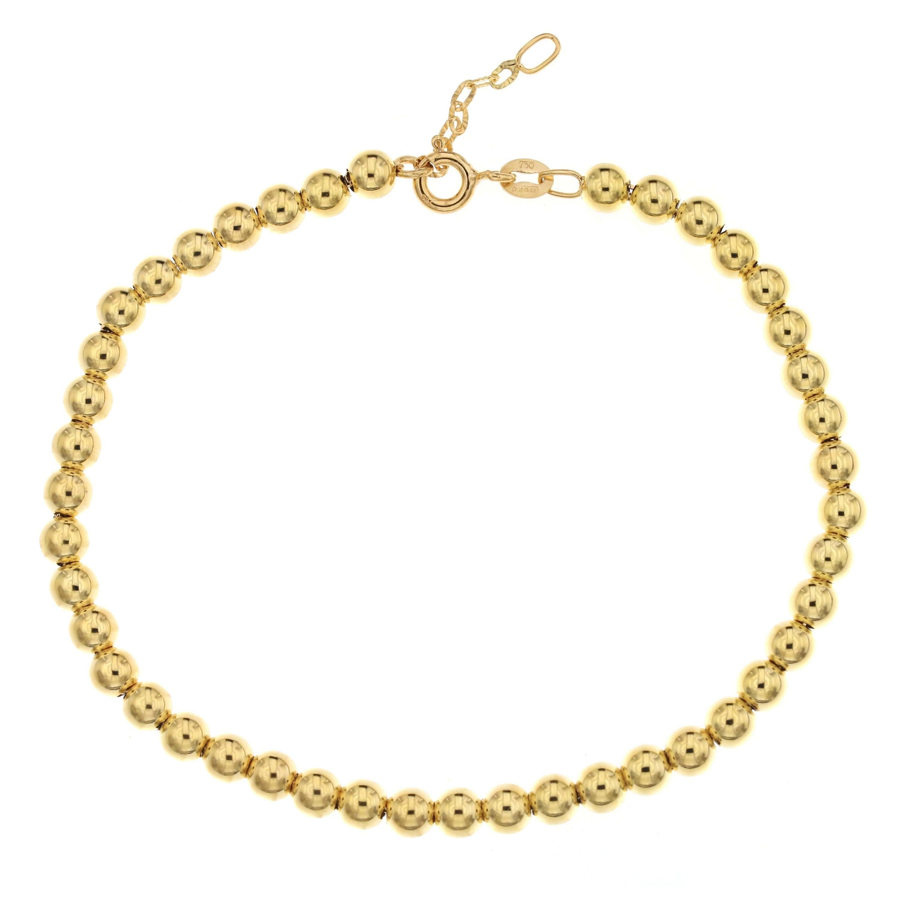 Bracciale palline lucide 4mm 18-20cm