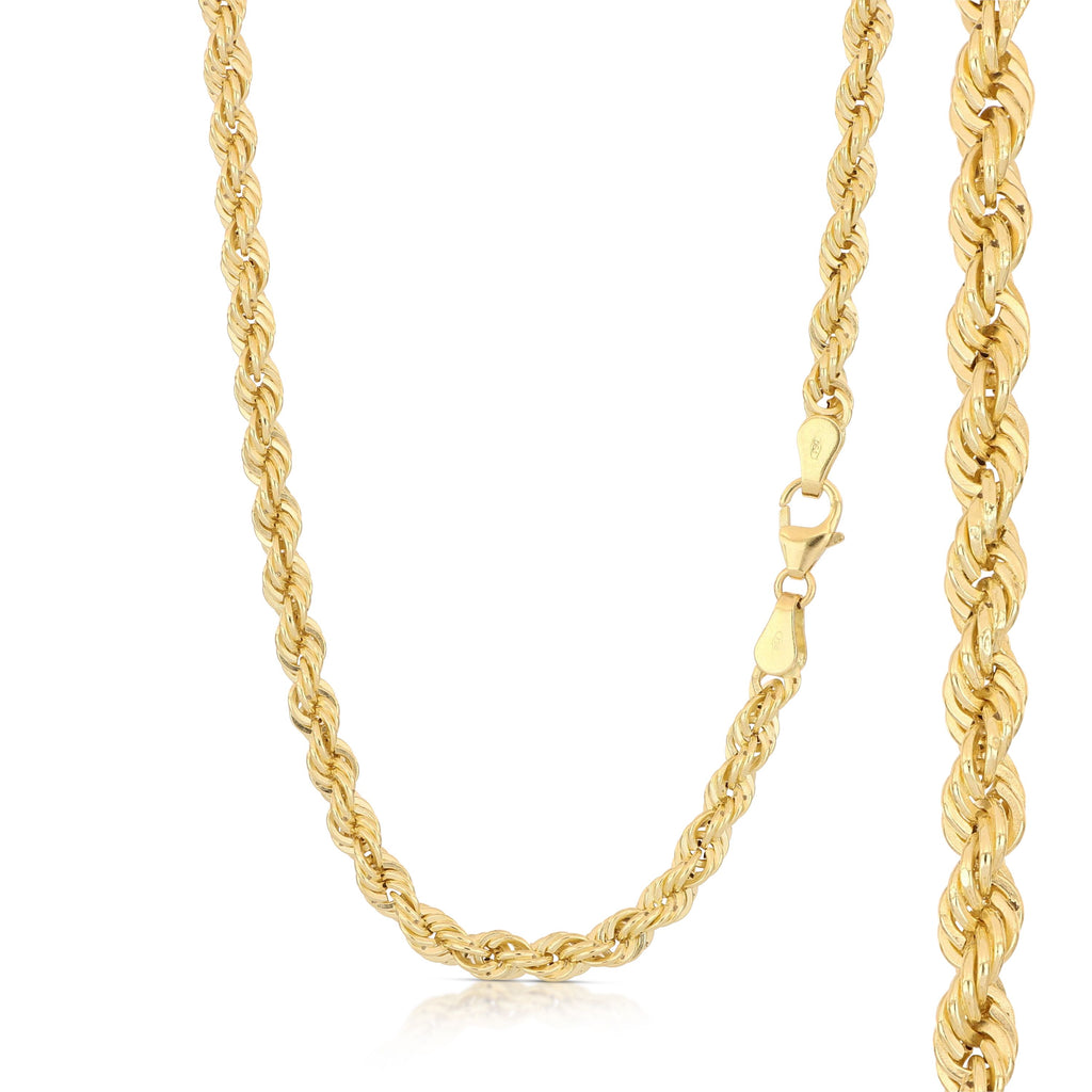 Girocollo fune oro giallo 18kt Ø 3,7mm 45cm