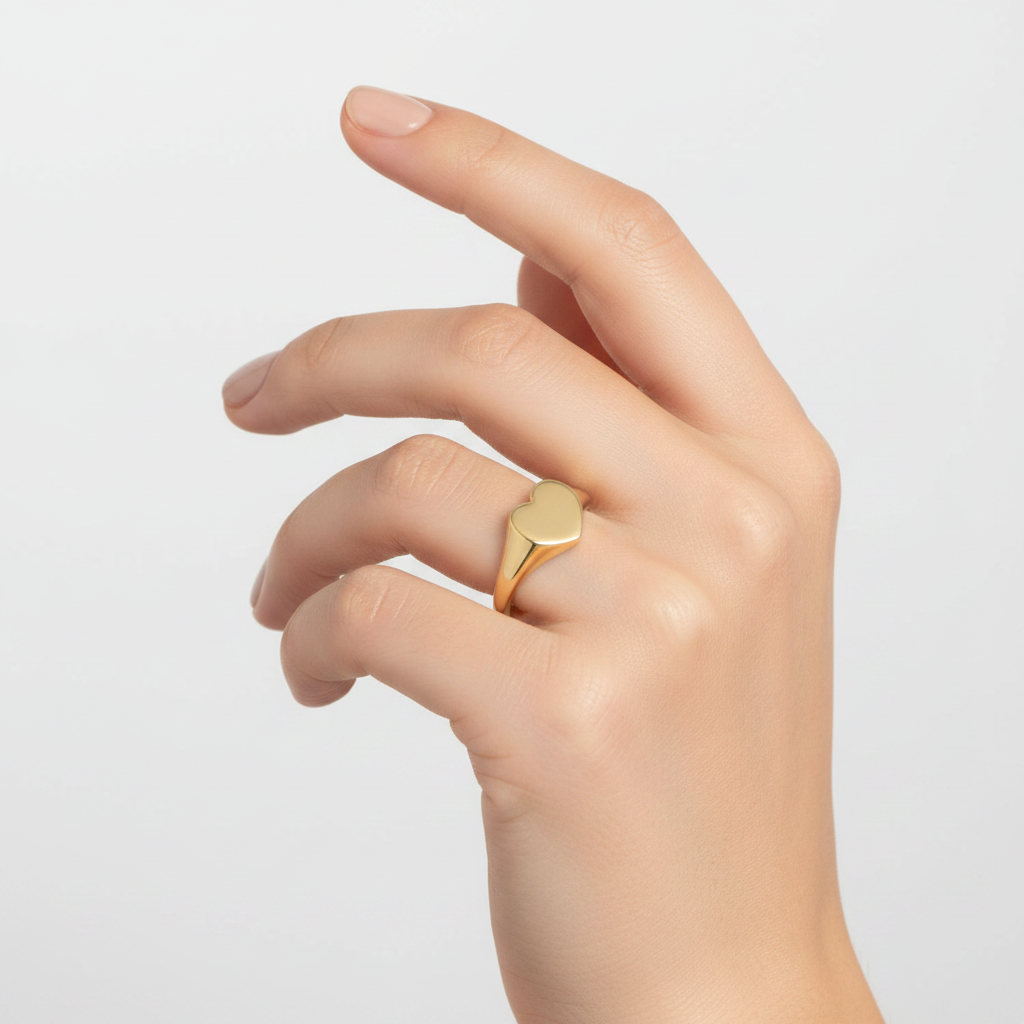 Anello chevalier cuore al mignolo