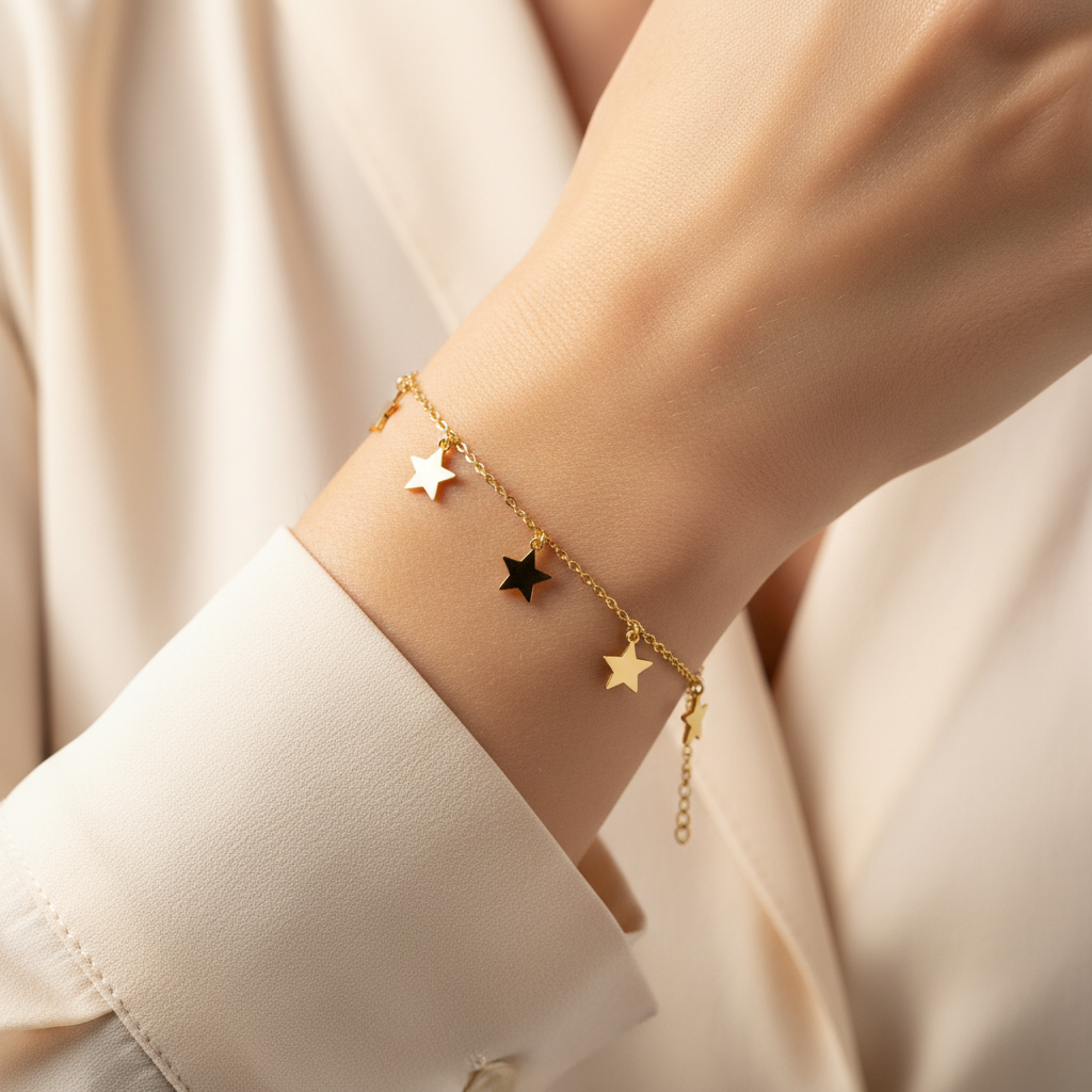 Bracciale 7 stelle pendenti donna