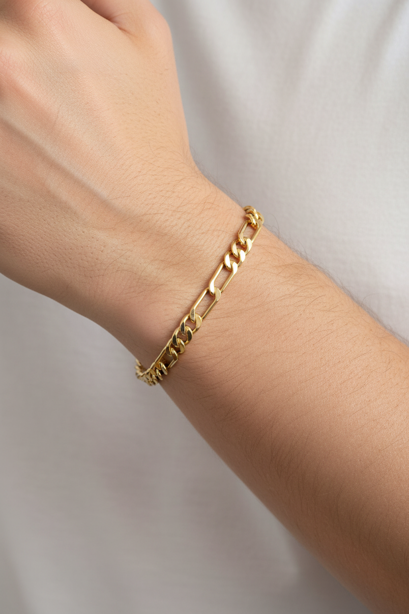 Bracciale Figaro 4mm - uomo casual