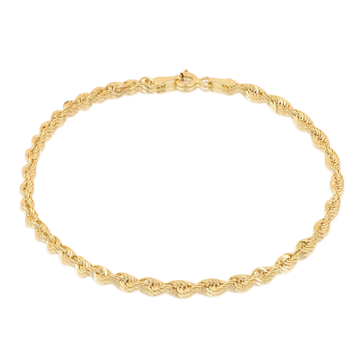Bracciale fune vuoto oro giallo 18kt 2,5mm 19cm