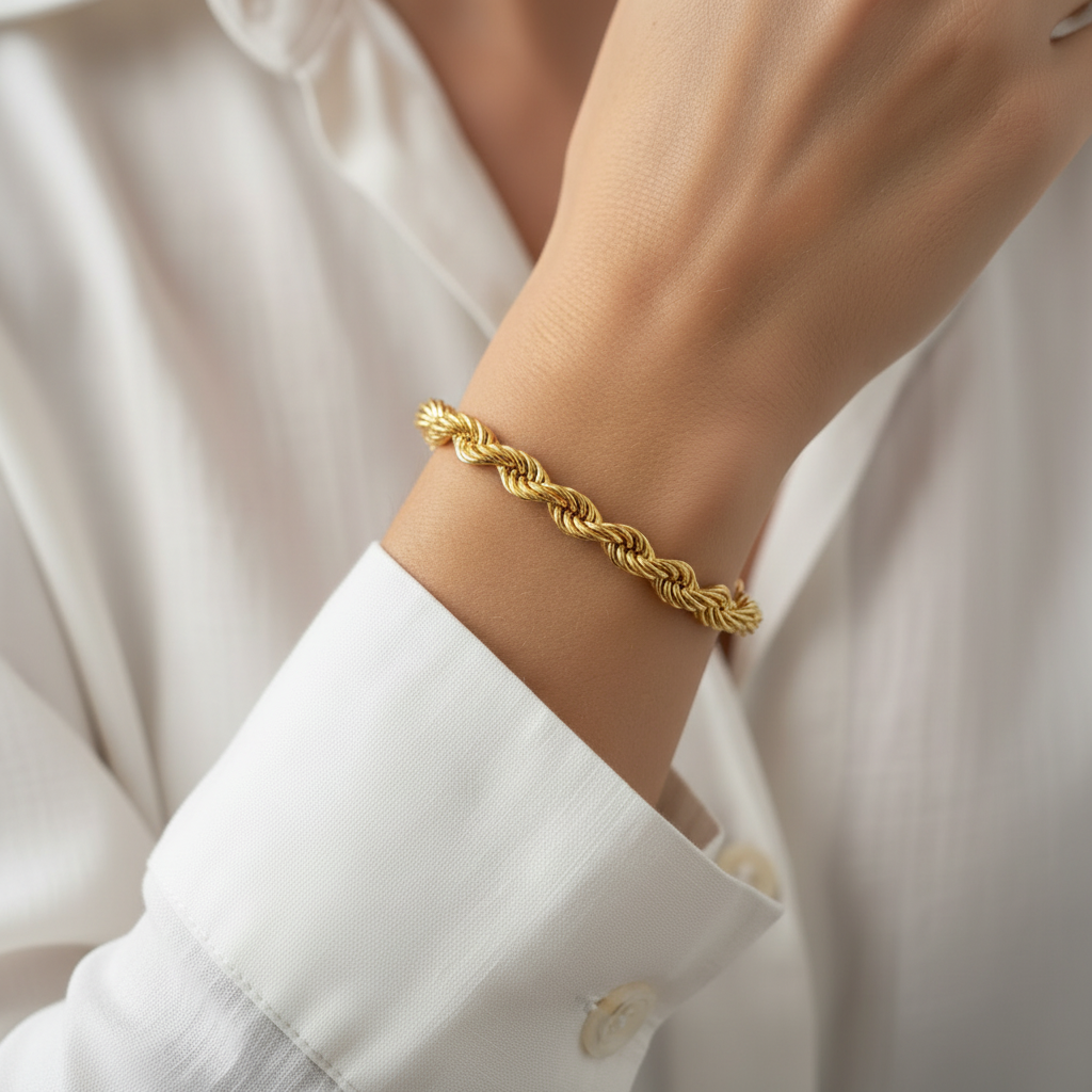 Bracciale fune 9mm indossato 1:1