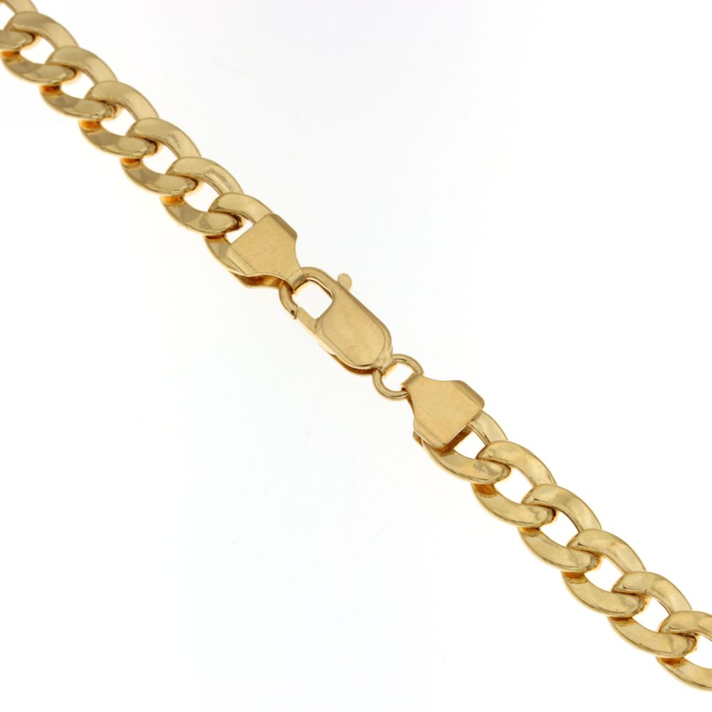 Bracciale grumetta vuoto pesante oro giallo 18kt 7mm 20cm