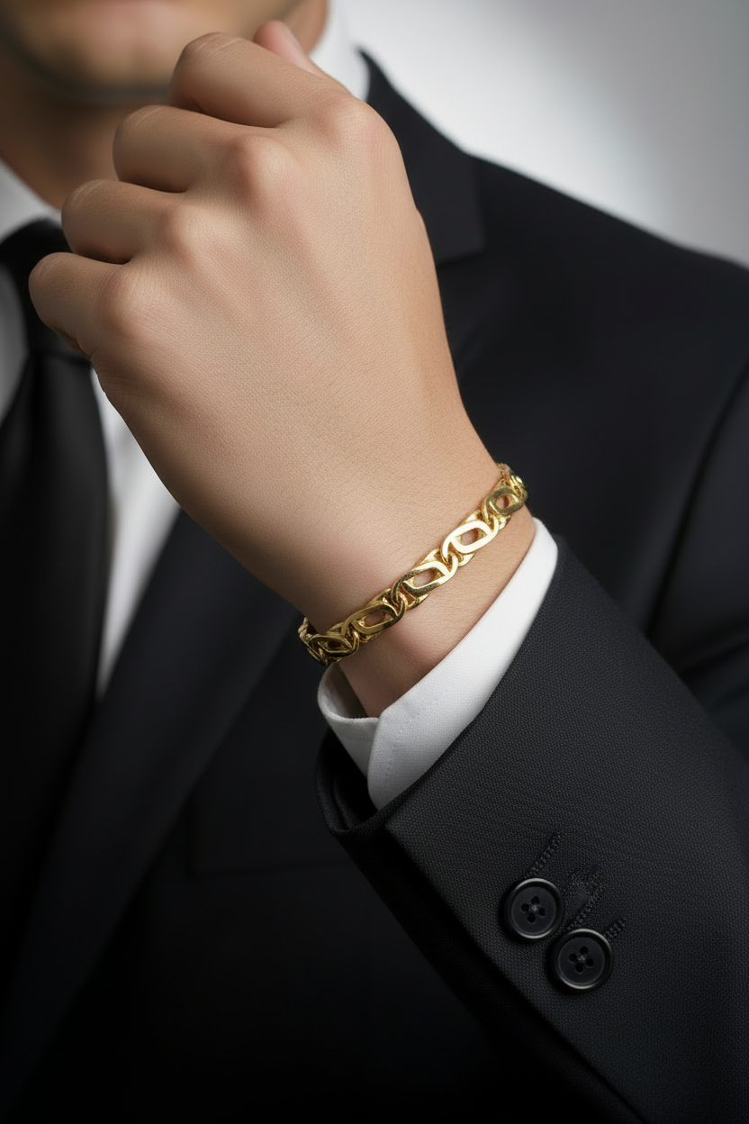 Bracciale maglia occhio di pernice - uomo giacca cravatta